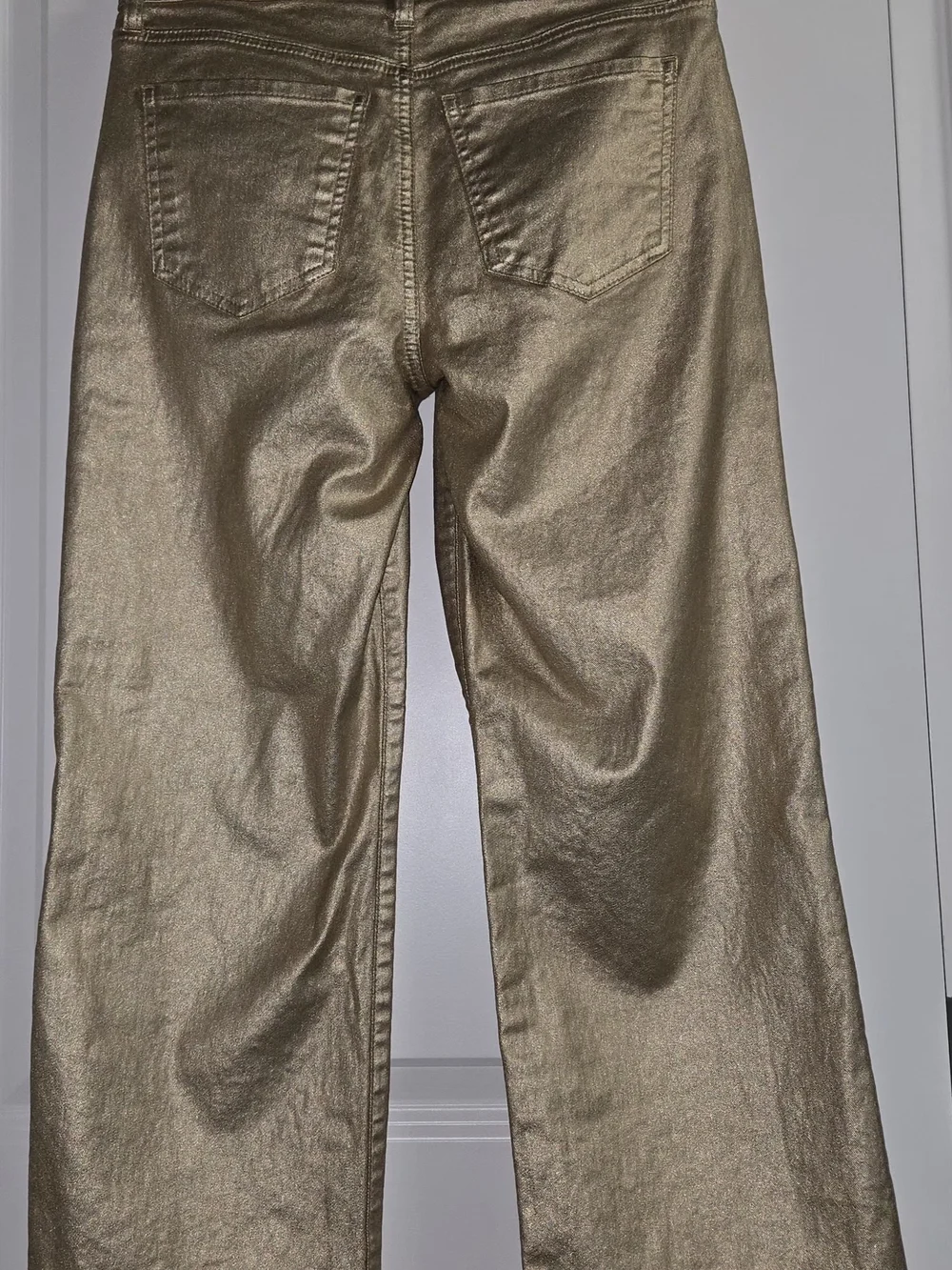 Kut from the Kloth Metallic Gold Straight-Leg Pants